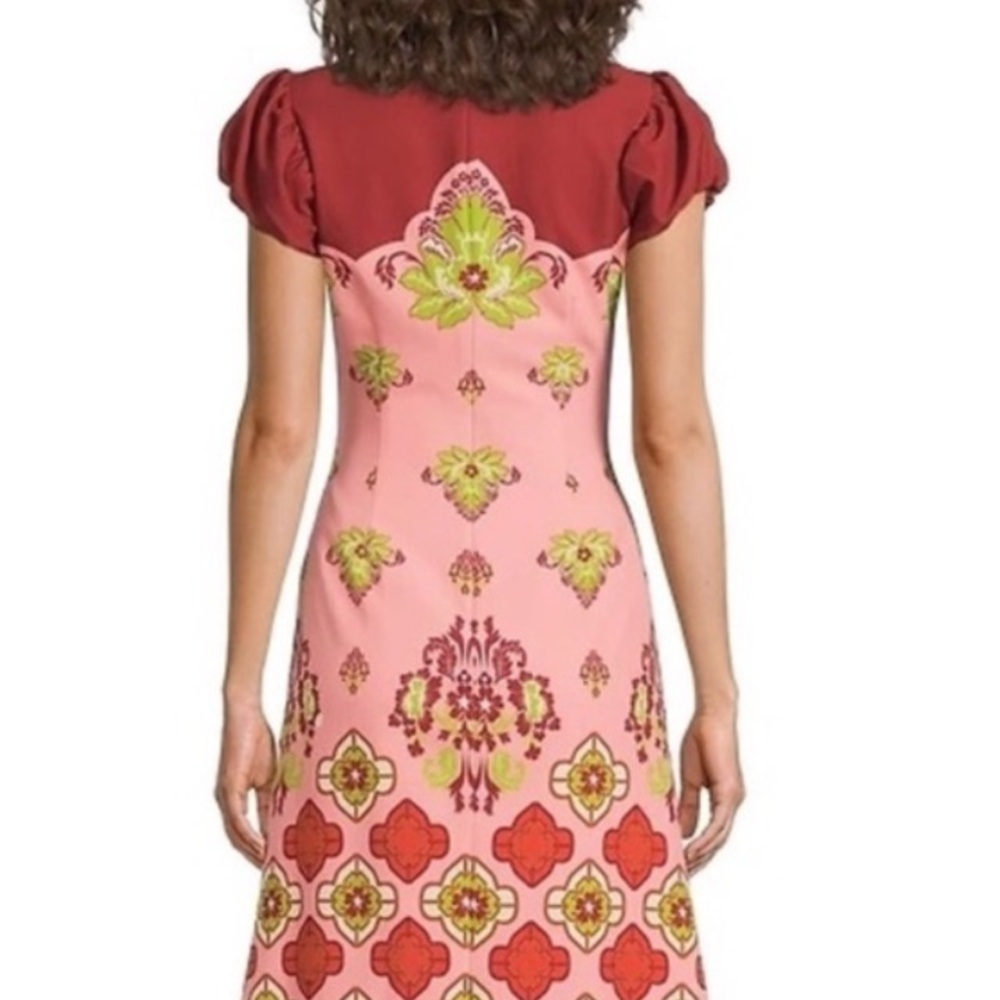 NWT Mestiza New York Perla Flamingo Flourish
Crew Neck Short Puff Sleeve Dress - Picture 6 of 12
